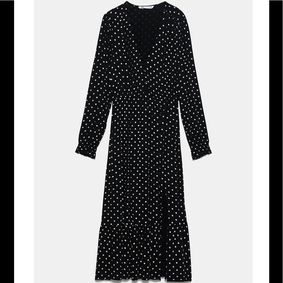 🤍 Zara Polka Dot Midi Dress 9006/164 sz Large - Picture 8 of 8